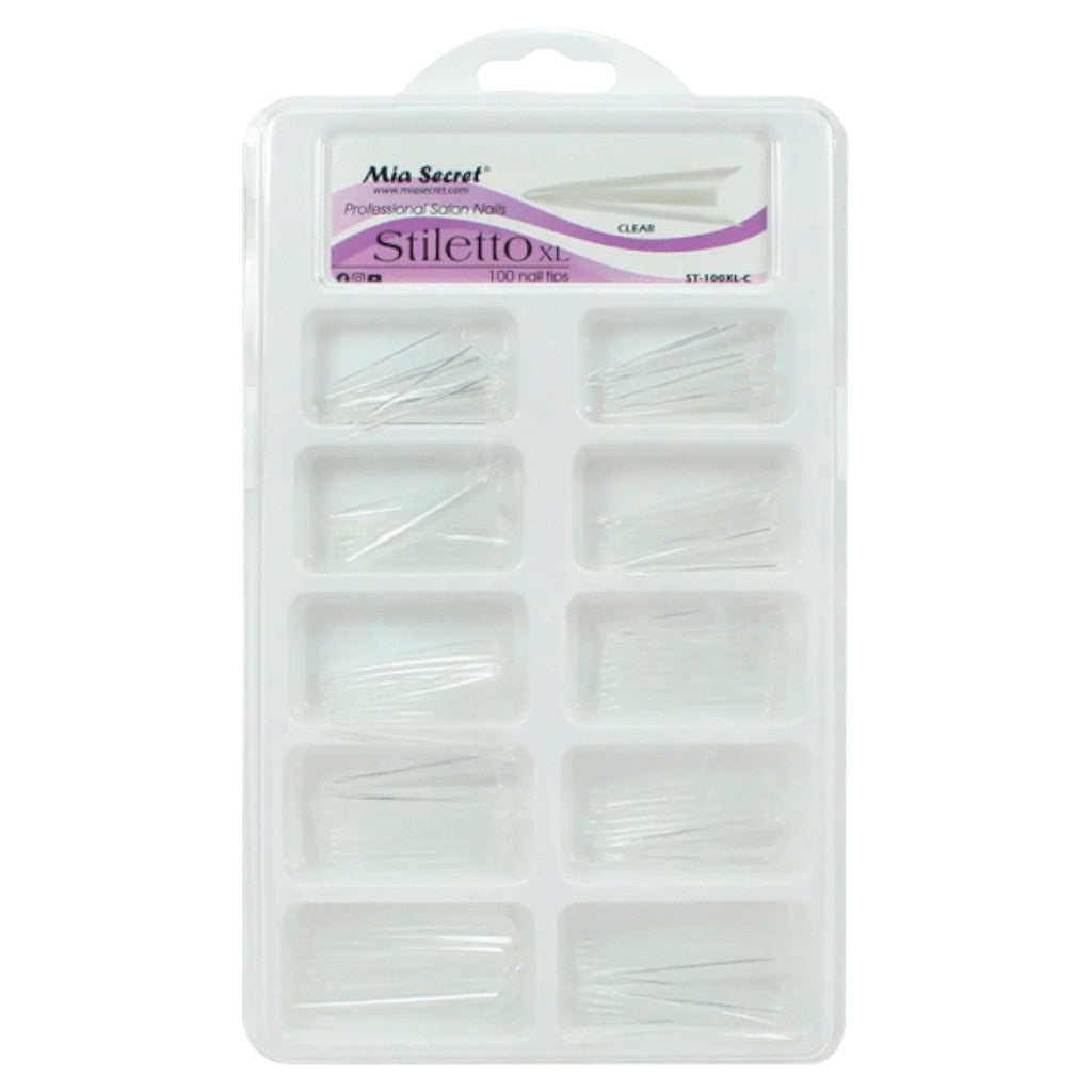 TIPS STILETTO XL TRANSPARENTE - MIA SECRET